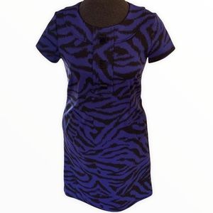 Michael kors blue and black animal pattern dress